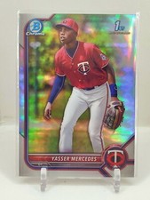 NON AUTO 2022 Bowman Chrome 1st Yasser Mercedes Refractor 119/499 ROOKIE Silver
