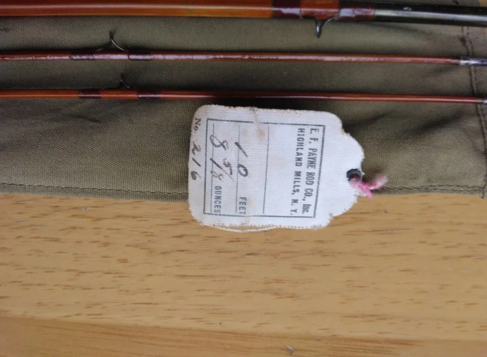 E.F.Payne #126 DryFlySalmon 10 ft 3p2t caña de bambú caña para moscas envío desde Japón Foto 3 de 4