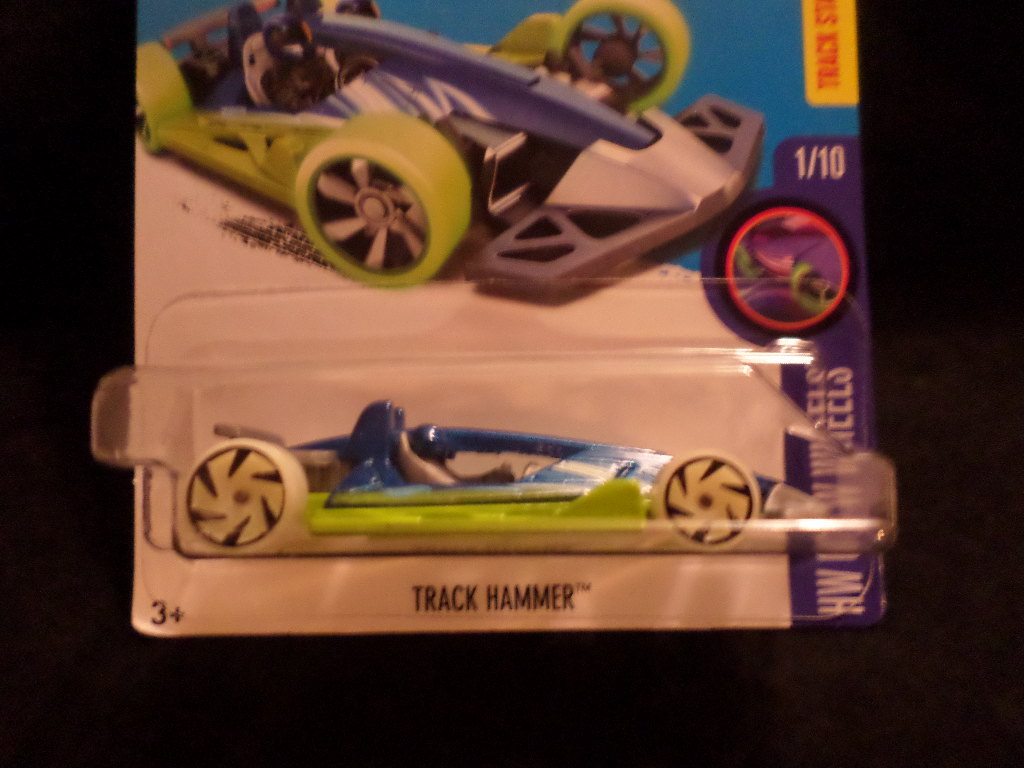HW HOT WHEELS 2017 HW GLOW WHEELS #1/10 TRACK HAMMER BLUE/GREEN HOTWHEELS VHTF