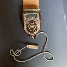 Vintage Sekonic Type L-VI L-6 Light Exposure Meter  Case, Chain Seiko 1950s
