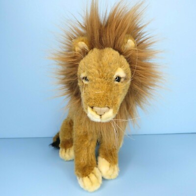 Hansa Creations Lion Brown Mane 10'' Plush Stuffed Animal 2010 Wild Cat