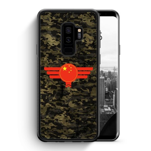China Camouflage Silikon Hülle für Samsung Galaxy S9+ Plus Militär Camouflage C 1 s l500