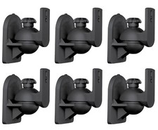 6 Pack Lot - Satellite Speaker Black Wall Mount Brackets fits Bose Jewel Cube