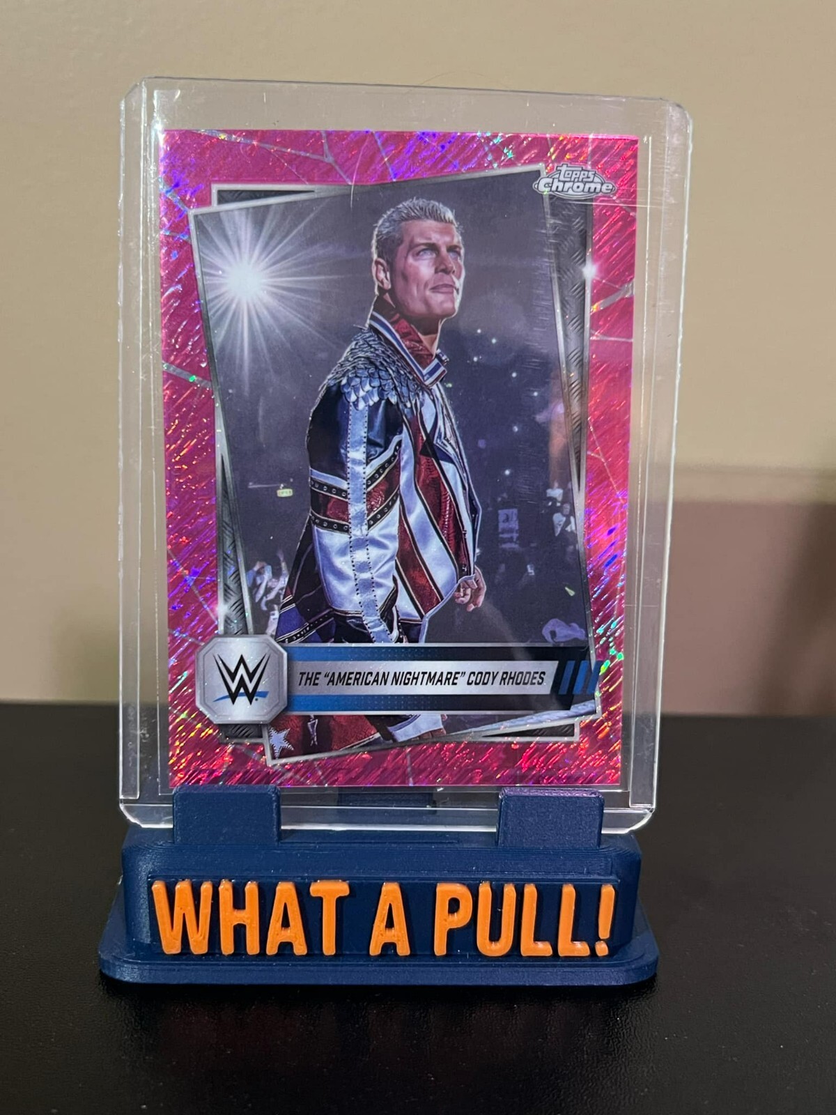 2025 WWE Topps Chrome American Nightmare Cody Rhodes #1 Pink Shimmer Refractor