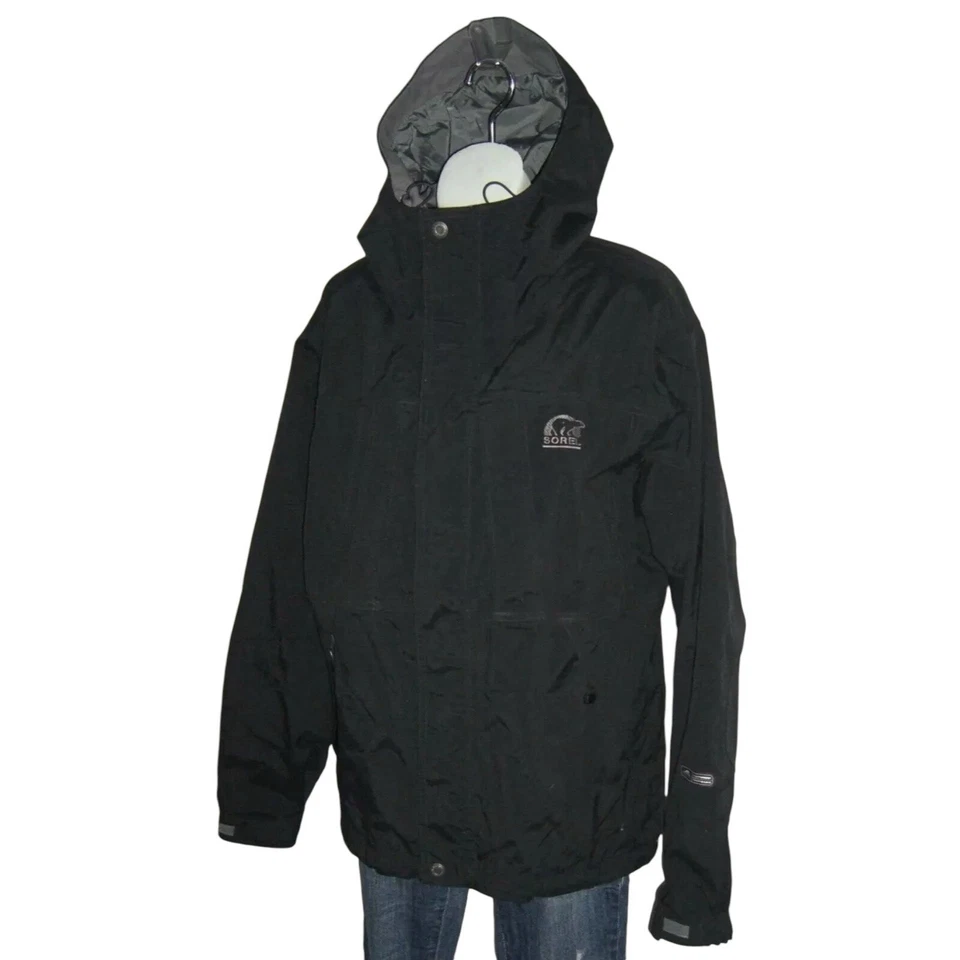 Abrigo Sorel Unisex Negro Gris Esquí Omni Tech Impermeable Invierno Gorpcore Utilidad L Foto 3 de 4