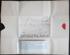 Autograph manuscript envelope sheet by Johann Gottlob Schneider around 1840