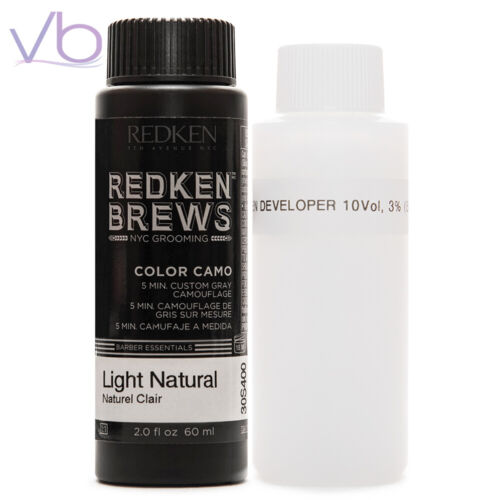 REDKEN BREWS FOR MEN 5 Minutos Color Camuflaje con Pro-Oxide Developer Vol. Combo de 10 - Imagen 7 de 11