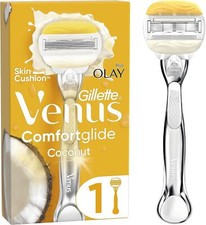 Image of Gillette Venus ComfortGlide Coconut Plus Olay Platinum Razor 5-Blade