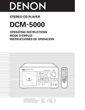 Operating Instructions for Denon DCM-5000