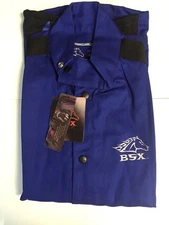 Revco Black Stallion BSX BXRB9C Blue FR Welding Jacket With Blue Flames Large