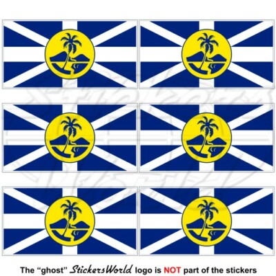 Lord Howe Island Australia Flag, 40mm Vinyl Stickers x6