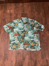 Vintage Paradise on a Hanger Sea Fish Island Hawaiian Shirt Size 3XL