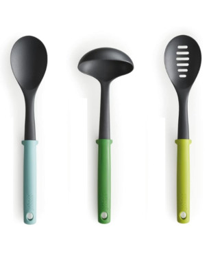 Joseph Joseph Utensil 3-Piece Tool Set w/ Integrated Tool Rest