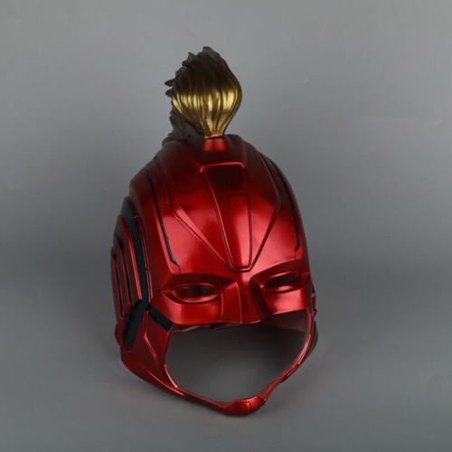 The Marvels Captain Marvel Helmet Superhero Carol Danvers Mask Halloween PVC - Picture 10 of 11
