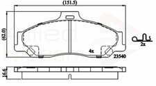 Front Brake Pads Set For Ford Ranger 99->12 Mazda B-Serie BT-50 ADB31245 Comline