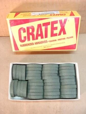 NEW box of 42 CRATEX 154-C coarse STRT abrasive wheel 1 1/2 x 1/4 x 1/4