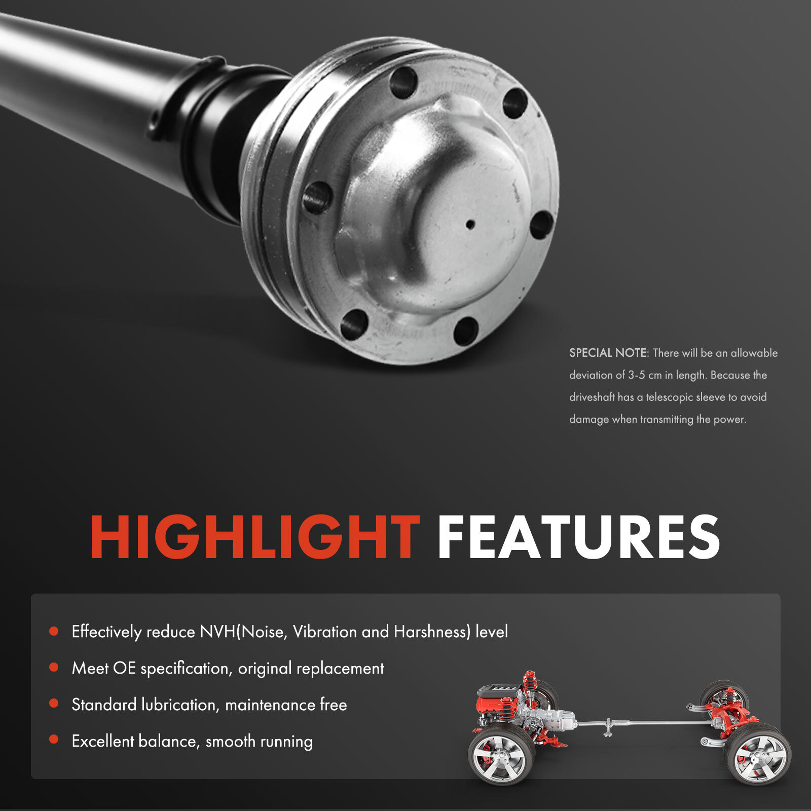 Drive shaft Assembly for Volvo XC60 10-12 XC60 AWD L6 3.2L 3.2L  