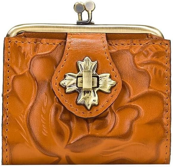 Кожаный двойной кошелек Patricia Nash Casella (коньячно-розовый)