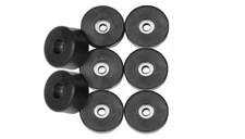 Black Rubber Foot Steel Washer Insert Bumper Replacement Damage Feet Amps 8 Pack