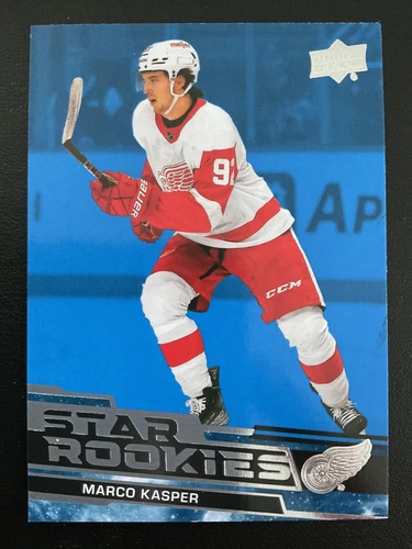 Marco Kasper 2023-24 Upper Deck Star Rookies Blue Parallel RC Card #24