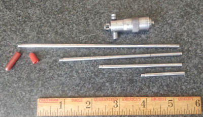 Verr rare model Starrett #120 / 120A Inside Micrometer Set Grooved rods