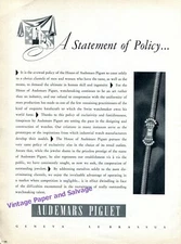 1955 Audemars Piguet The Ultimate in Skill and Ingenuity Vintage Swiss Print Ad