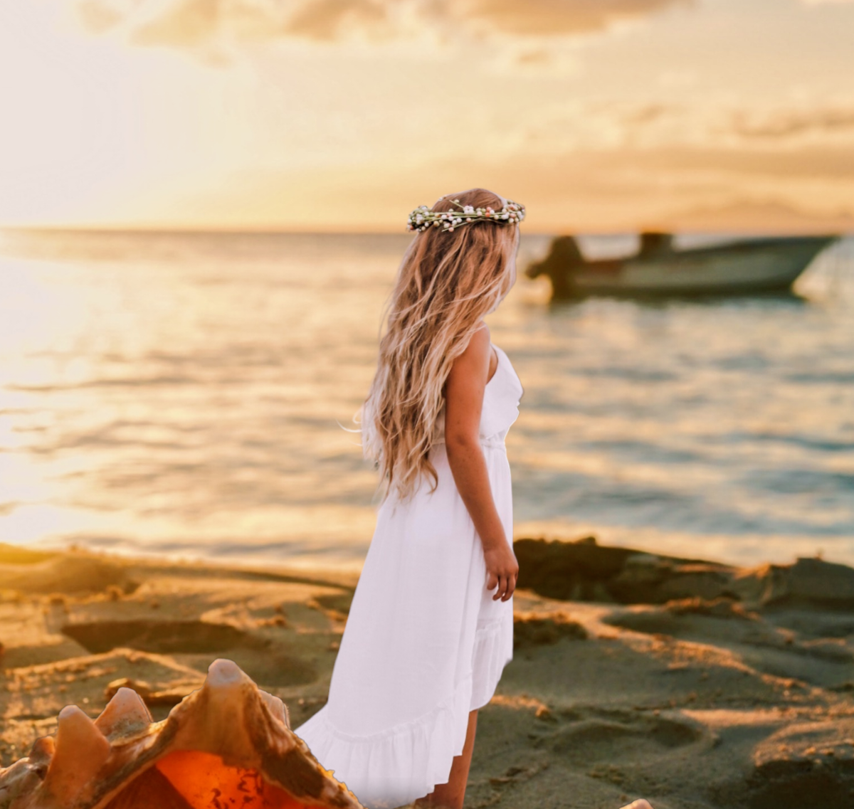 Girls High Low Ruffle Boho Dress. Beach Photos, Vacation, Cruise, Resort  Dress.