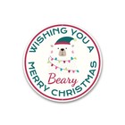 Wishing You a Beary Merry Christmas Metal Sign