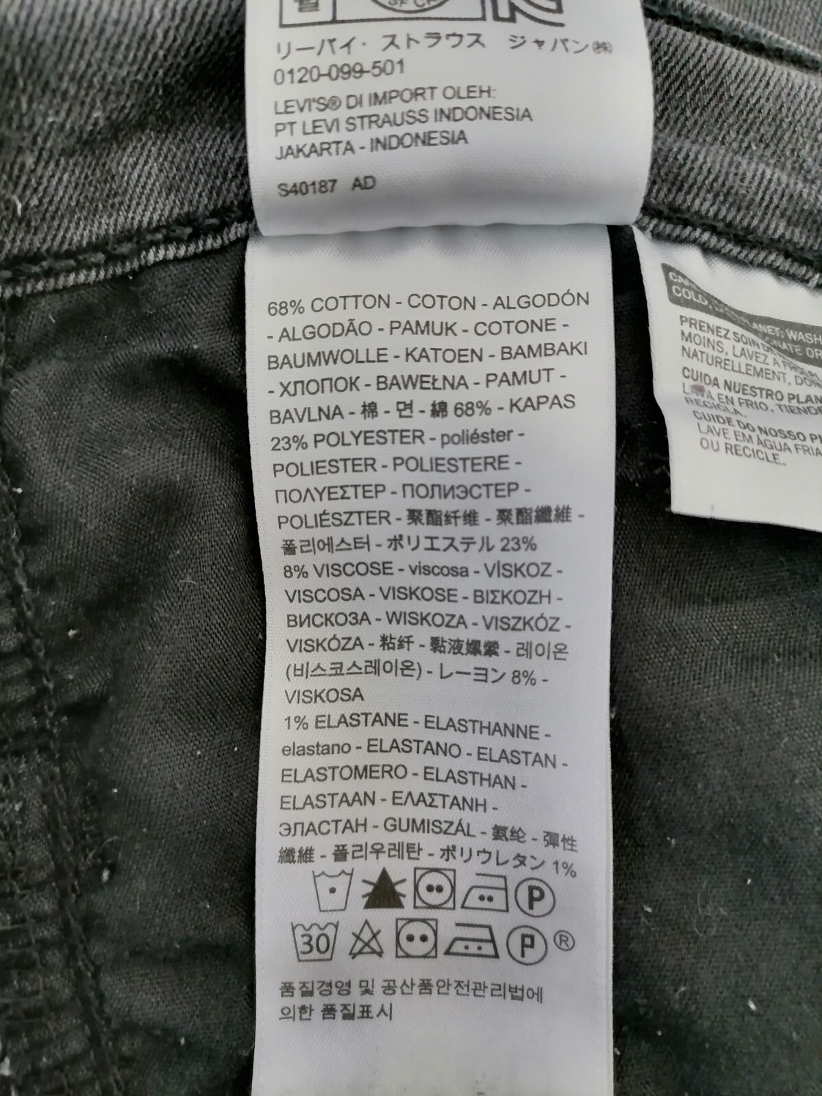 Levi's 710 Womens Black Mid Rise Five Pocket Super Skinny Denim Jeans Size 32