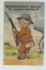 Comic Funny Military Postcard Vintage 1943? WW2 Reinforcements needed in rear C1