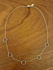 Beautiful Vintage Adina Reyter Solid Silver 925 Small Circle Necklace