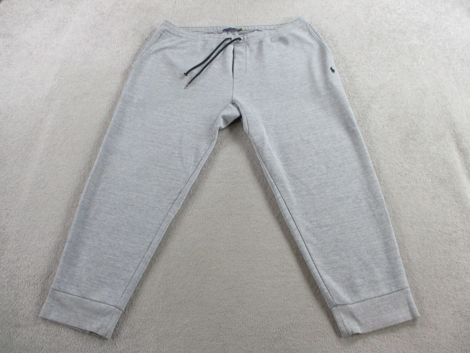 Ralph Lauren Polo Pantaloni Uomo 2XB Grigio Erica Felpa Jogger Maglia Conica Pony