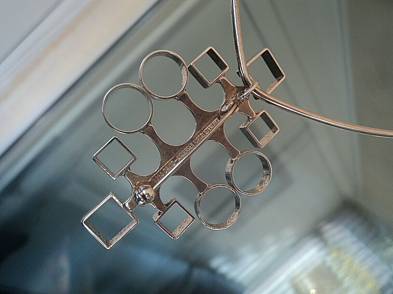 Norwegian Stg. Silver Modernist Brooch / Pendant … - image 2