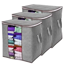 Dustproof Large Quilt Organiser Double Carry Handle Zip Storage Bag Quilt Case