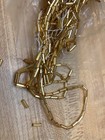 Vintage Czech Bugle Beads Straight Silver Lined Gold  7 Mm Size #3 — photo 2