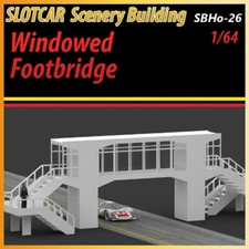 Slotcar Scenery Building 1:64 Scale Windowed Footbridge Afx,Tyco