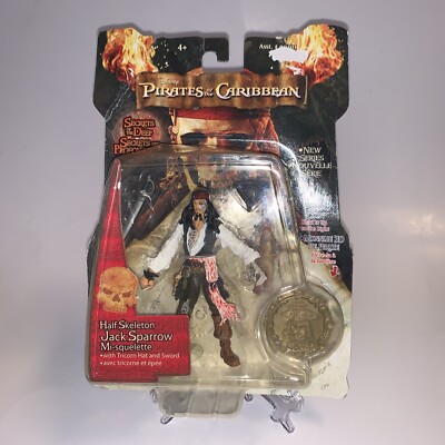 Pirates Of The Caribbean #18 Half Skeleton Jack Sparrow 3.75'' Action Figure Coin