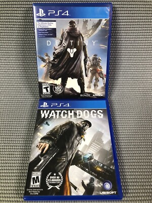 Lot of 2 : WATCH DOGS + DESTINY (PlayStation 4, 2020) PS4 - Both Mint Discs