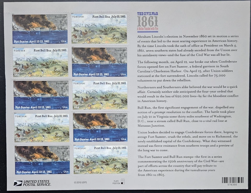 Scott 4522-4523 Forever Civil War 1861 MNH 12 forever stamps - Image 2 of 2