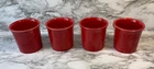 Set of 4 Fiesta HLC Fiestaware Scarlet Red 8oz Mugs with O Handle