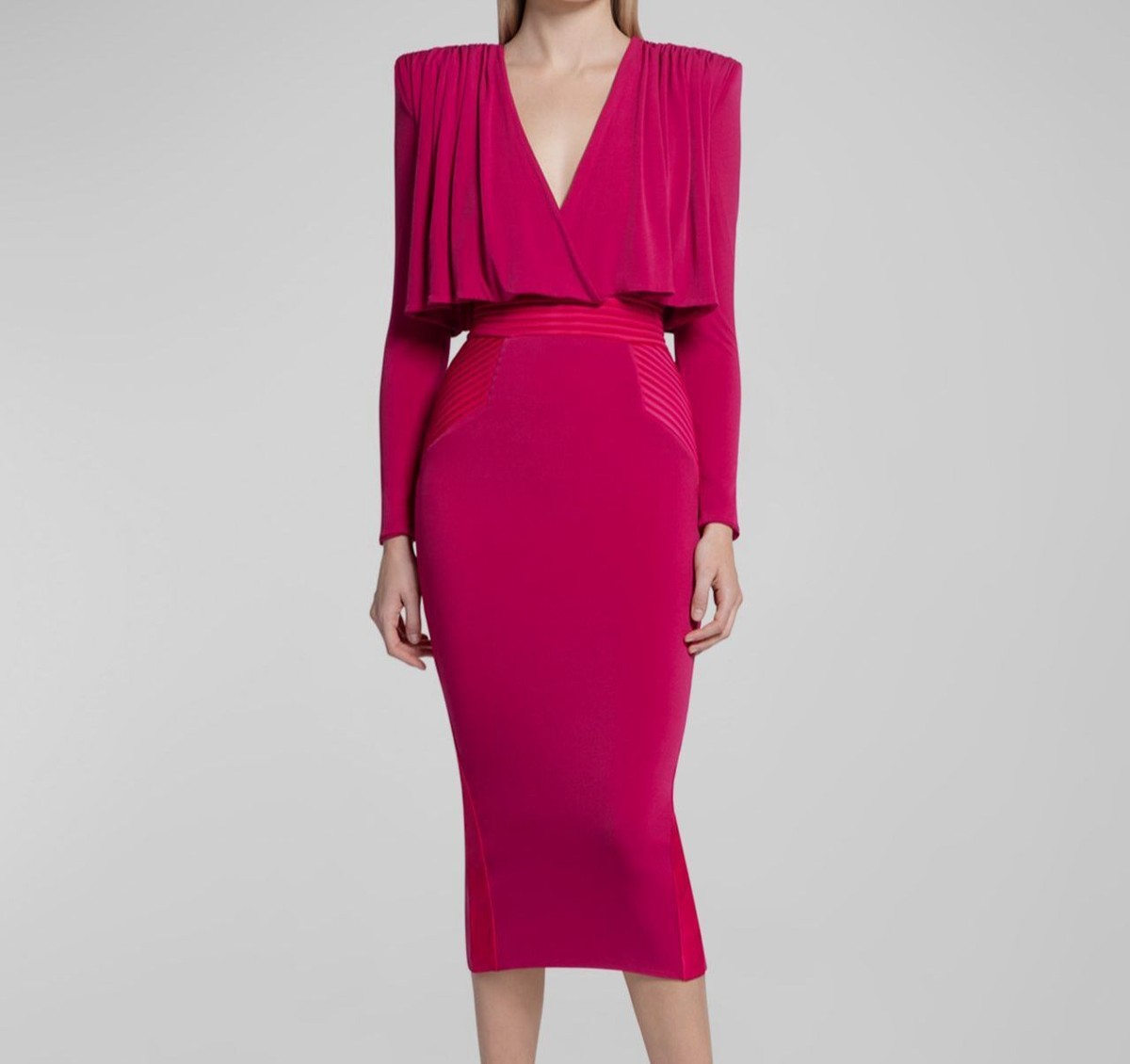 zhivago pink dress $599 Zhivago Women's Pink Rouge The Will Capelet Midi Dress Size 2