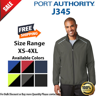 ジャケット・アウター PORT AUTHORITY reflector jacket Port Authority Mens Long Sleeve Zephyr Reflective Hit Full Zip