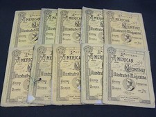 1875 POTTER'S AMERICAN MONTHLY ILLUSTRATED MAGAZINE LOT OF 10 ISSUES - WR 192