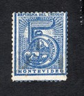 Uruguay 1866 stamp Mi#33A Diff Cancellation used #13