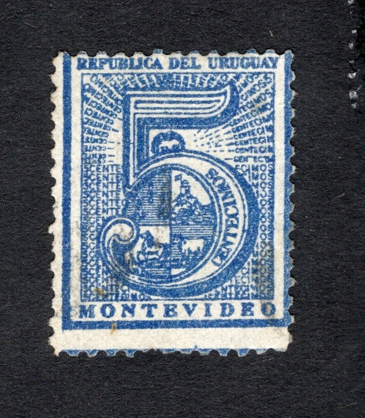 Uruguay 1866 stamp Mi#33A Diff Cancellation used #13