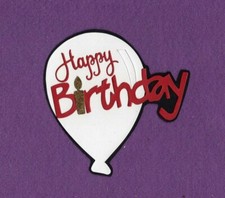 HAPPY BIRTHDAY title die cuts scrapbook cards