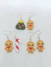 orecchini Natale omino biscotto mr gingy shrek omino pan zenzero fimo dolci 