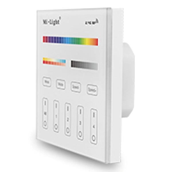 Milight - Fernbedienung Wandsteuerung Smart Panel - 4 Zonen - RGB-WW (RGB-CCT)-image