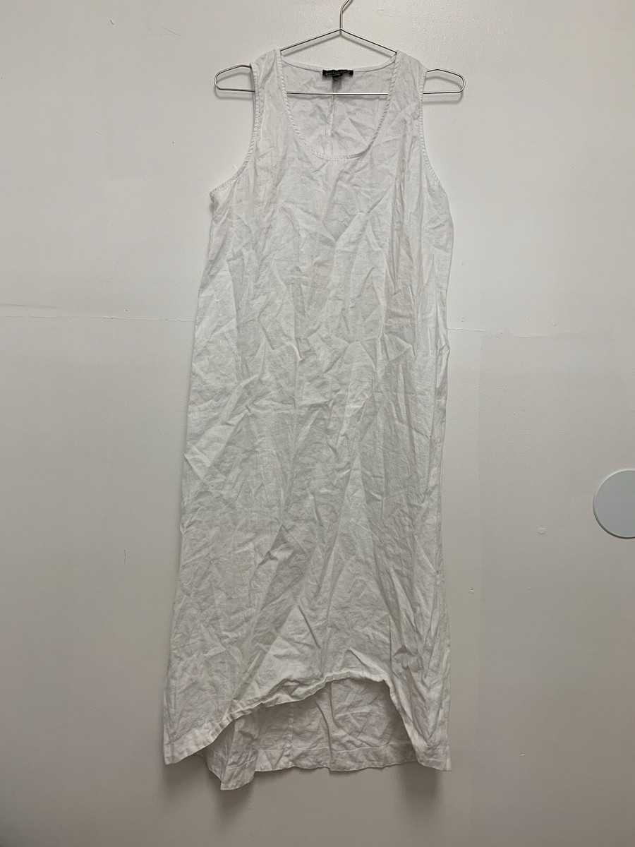 chinese dress ladies Darcy White Linen Midi Shirt Dress main image 1