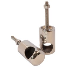 External Threaded Handrail Tube Centre  Fitting, A4 Stainless Steel, 2 Sizes